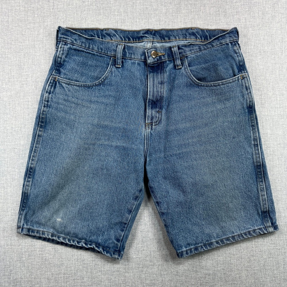 Wrangler Blue Ridge Denim Jean Shorts Mens 34 x 9" Blue Jorts Streetwear Y2K